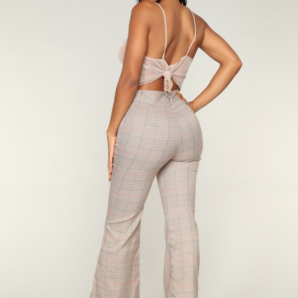 Get Right With Ya Plaid Pants - Brown - Picture 2 of 5